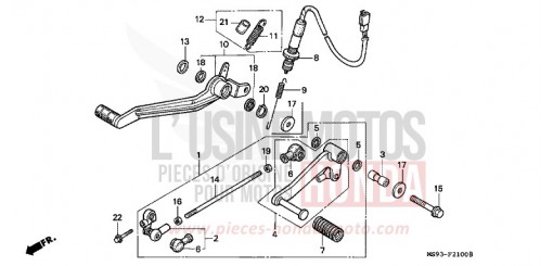 PEDALE NTV650P de 1993